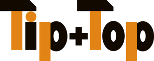 „Schreinerei Tip Top“ in schwarzer Schrift, vermutlich ein Logo oder eine Markenbezeichnung.
