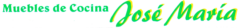 A green and white logo for jose maria muebles de cocina