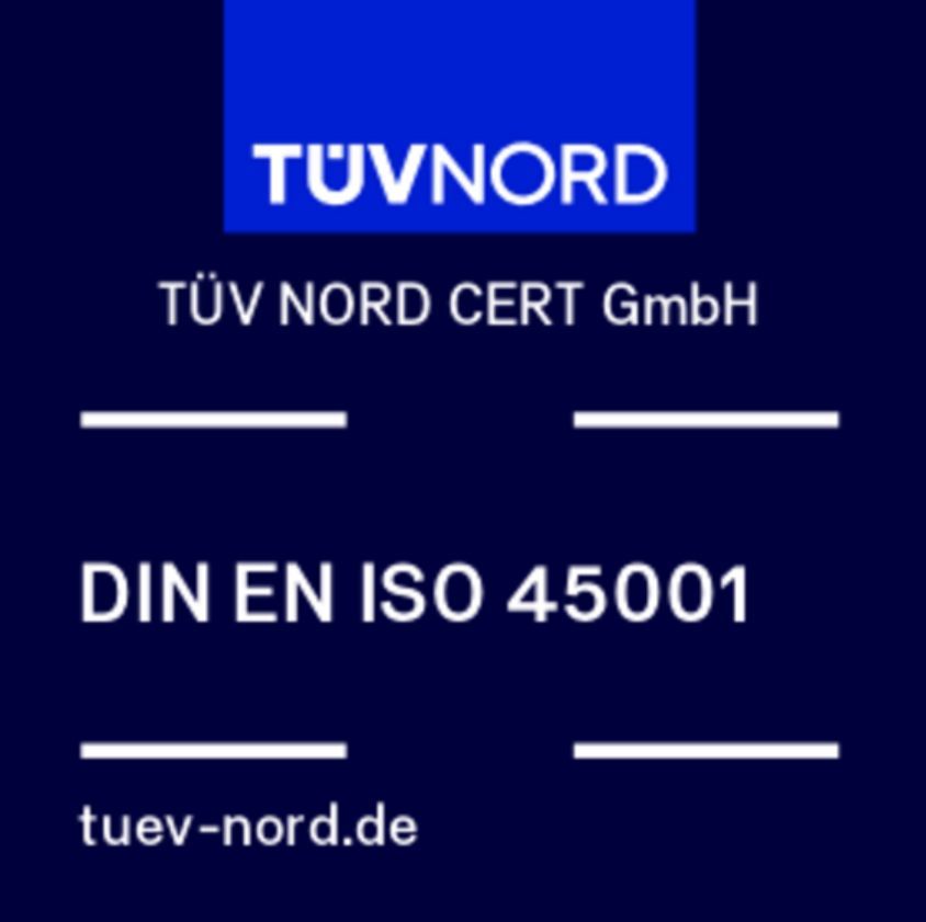 Siegel TÜV Nord DIN EN ISO 45001