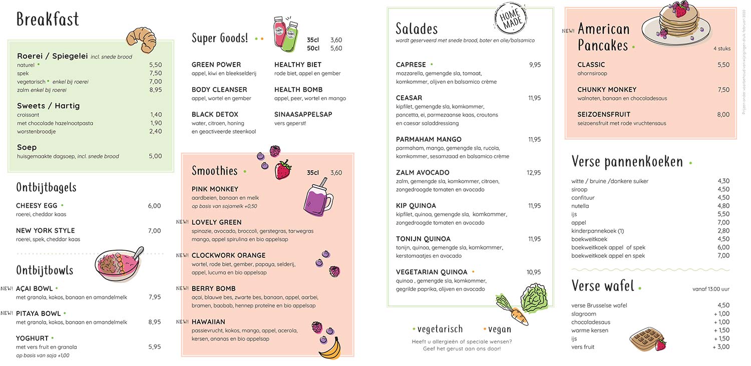 Menukaart Foods & Goods