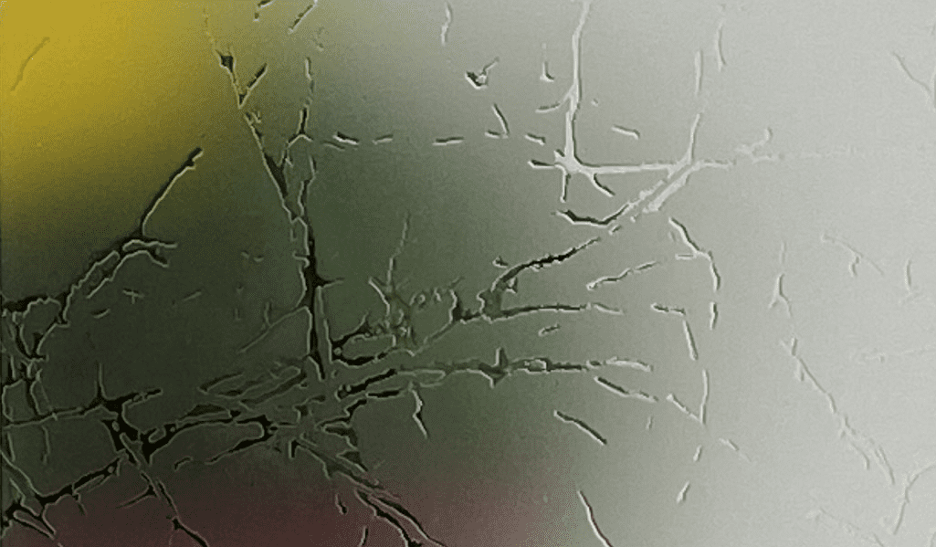 Ornamentmuster auf Glas