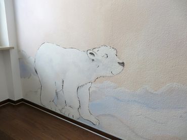 Wandmalerei Eisbär