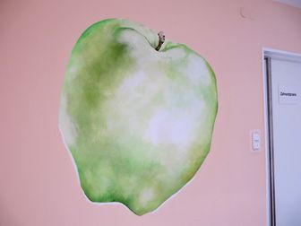 Wandmalerei Apfel