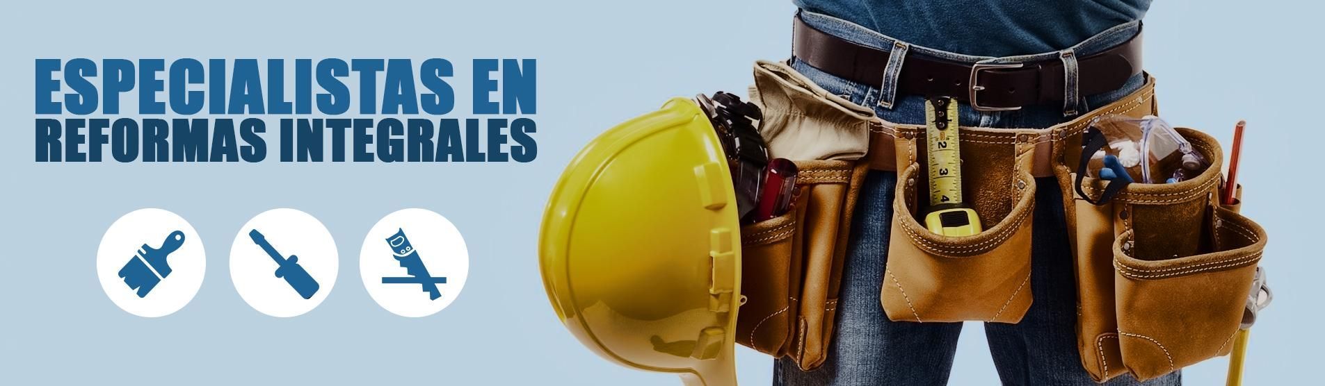 Cinturón de obrero de la construcción con herramientas, casco y texto 