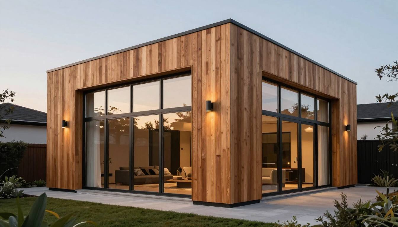 Extension en bois moderne