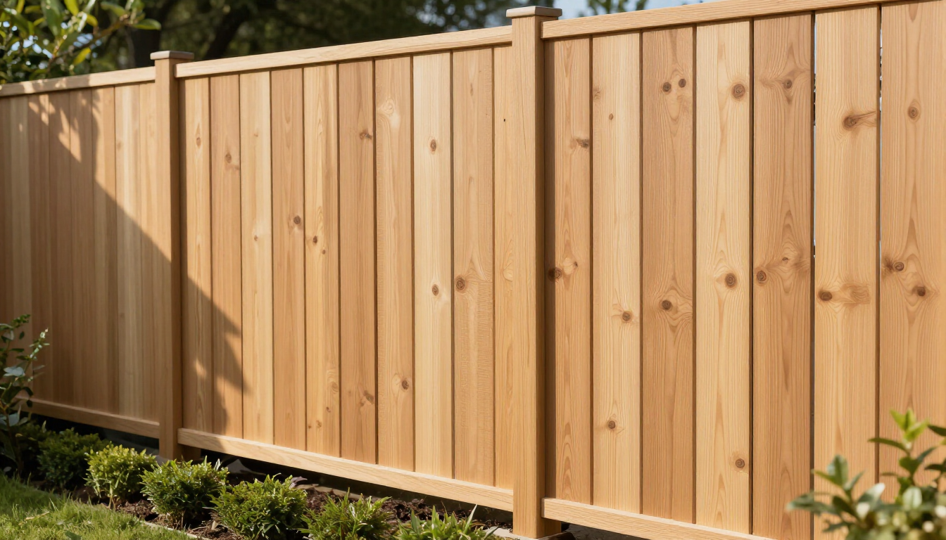 Clôture en bois moderne