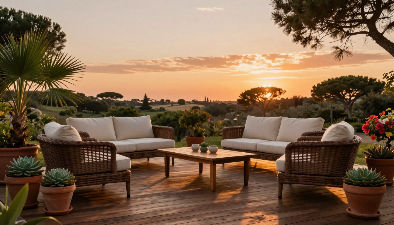 Terrasse en bois luxueuse