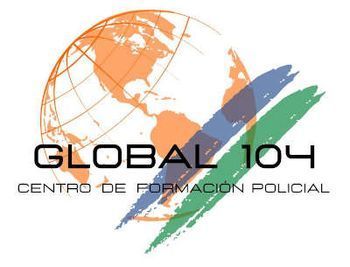 El logotipo del centro de formación policial Global 104