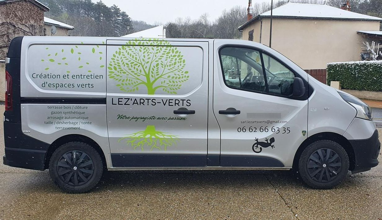 Flocage d'un véhicule Lez'Arts-Verts