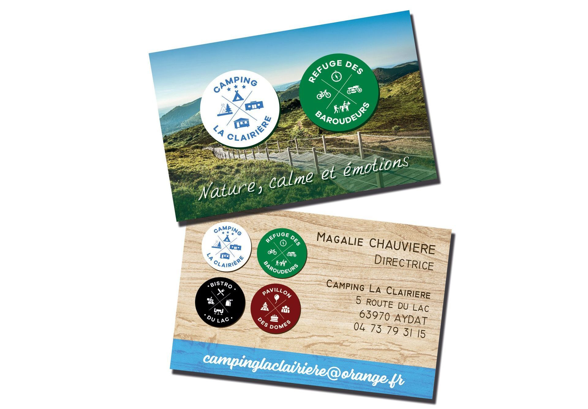 Carte de visite camping