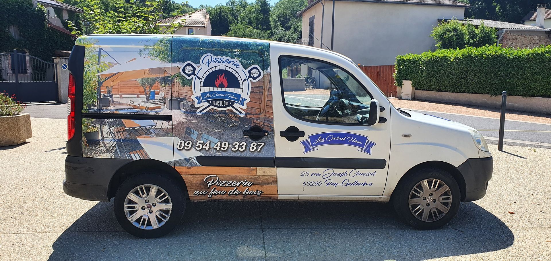 Flocage d'un véhicule pizzeria