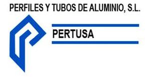 A blue logo for perfiles y tubos de aluminio s.l.