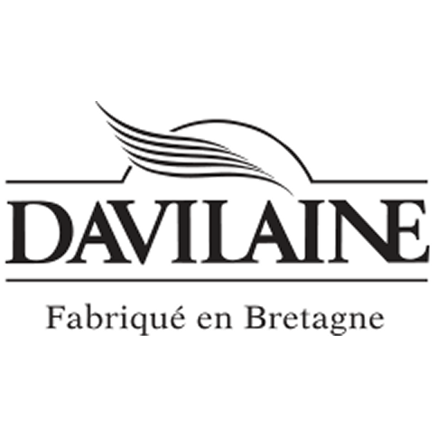 Logo Davilaine. Fabriqué en Bretagne.