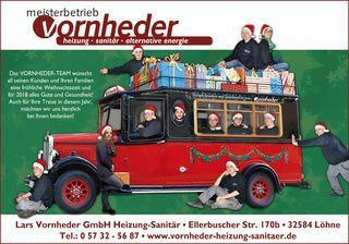 Lars Vornheder GmbH Heizung Sanitär in der Zeitung