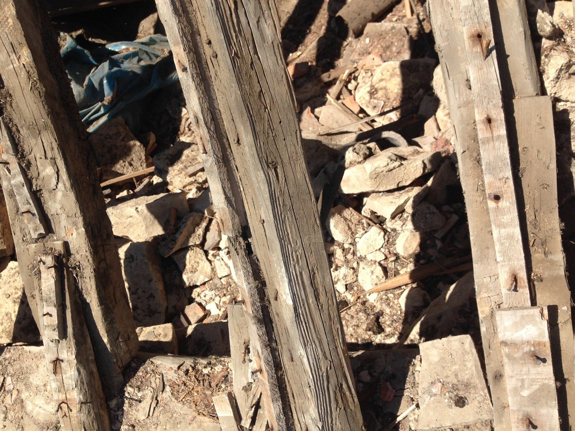 Bois de charpente en mauvais état