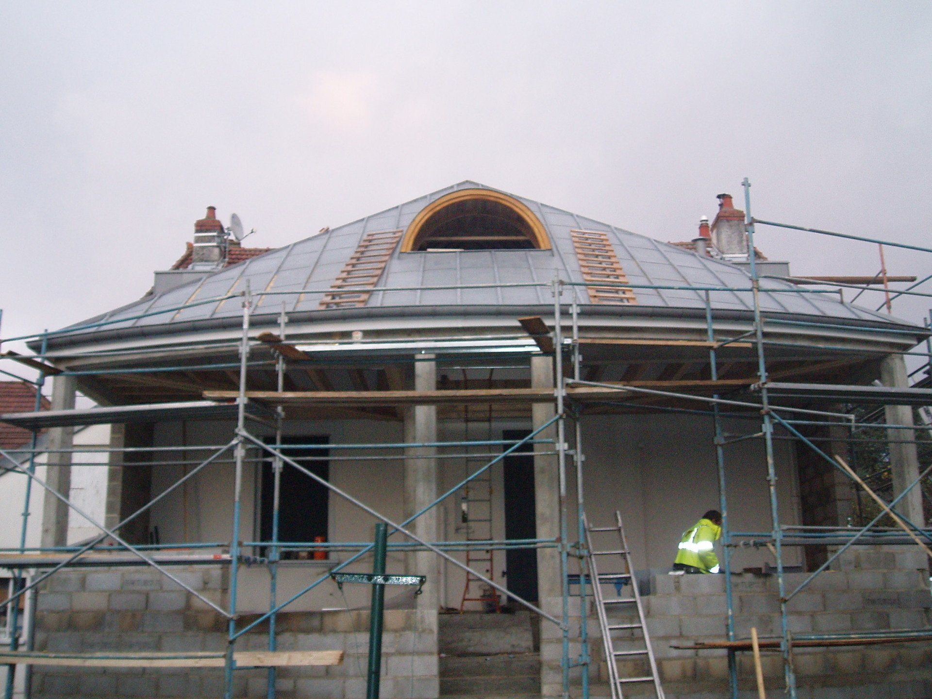 Toit en zinc de maison