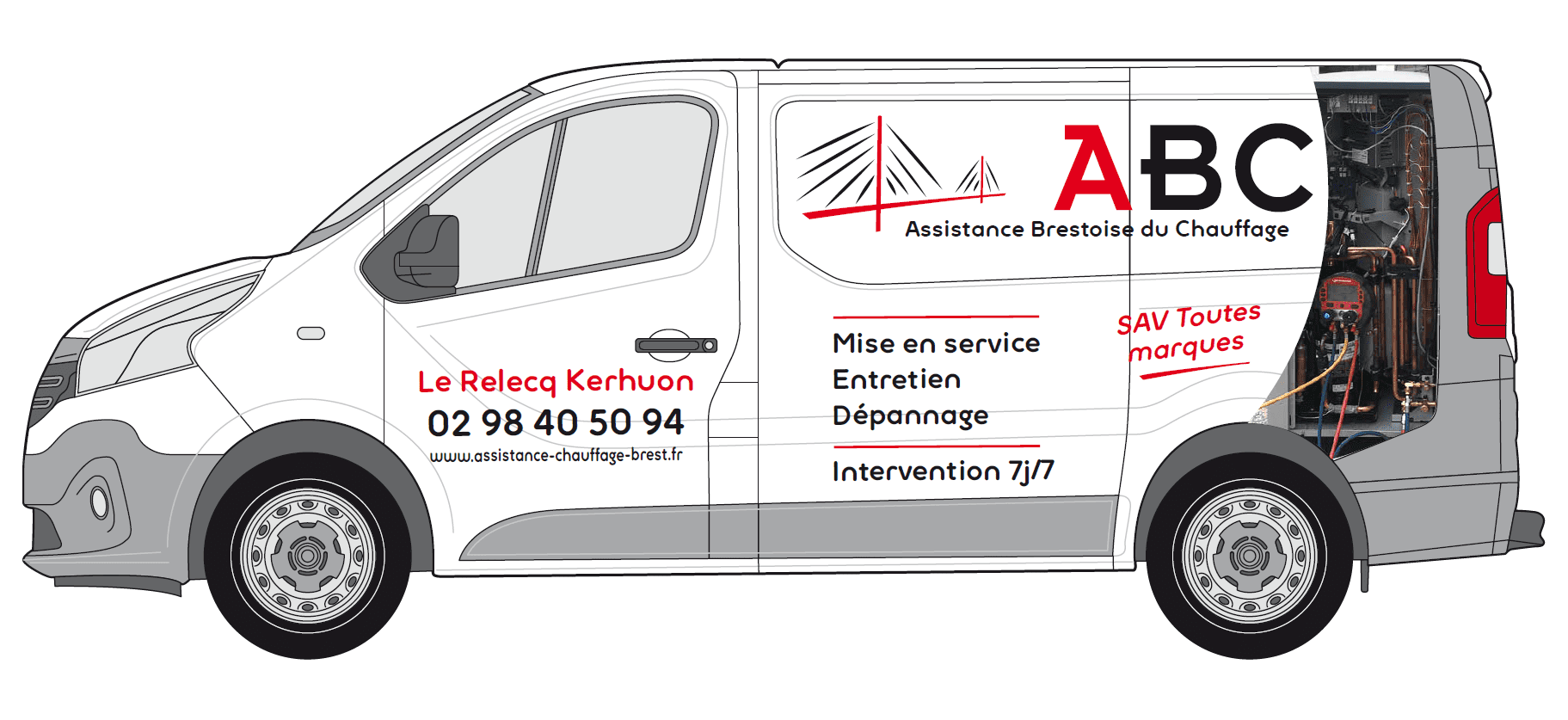 Camion Assistance Brestoise du Chauffage