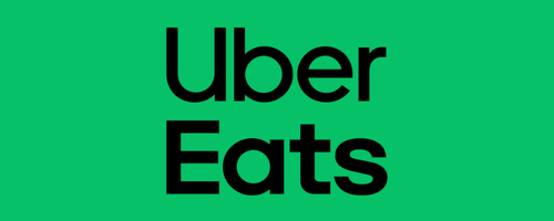 Logotip d'Uber Eats sobre fons verd.