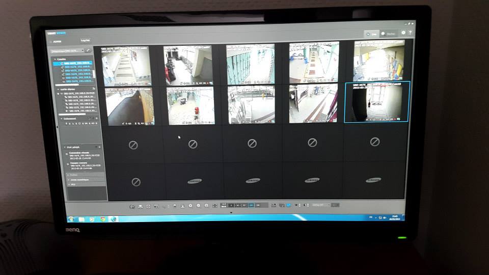 Écrans de vidéosurveillance