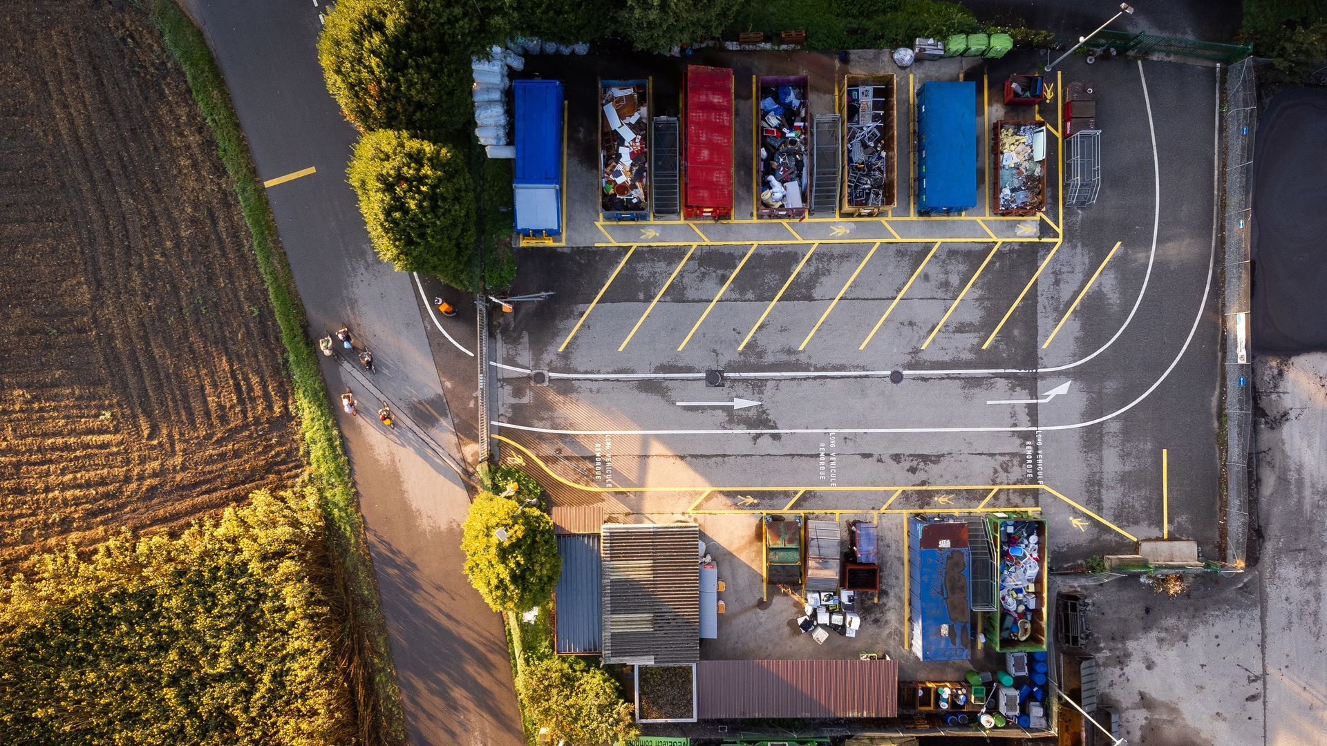 Déchetterie vue du ciel