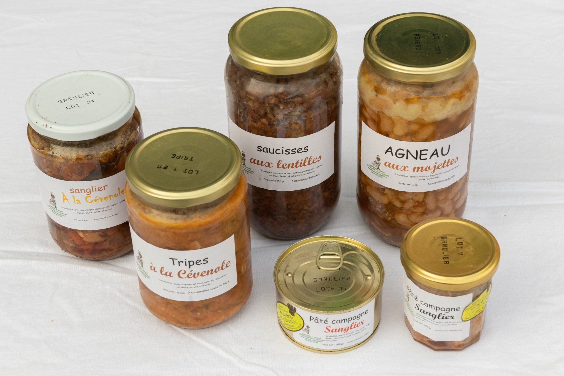 Nos bocaux de traiteur