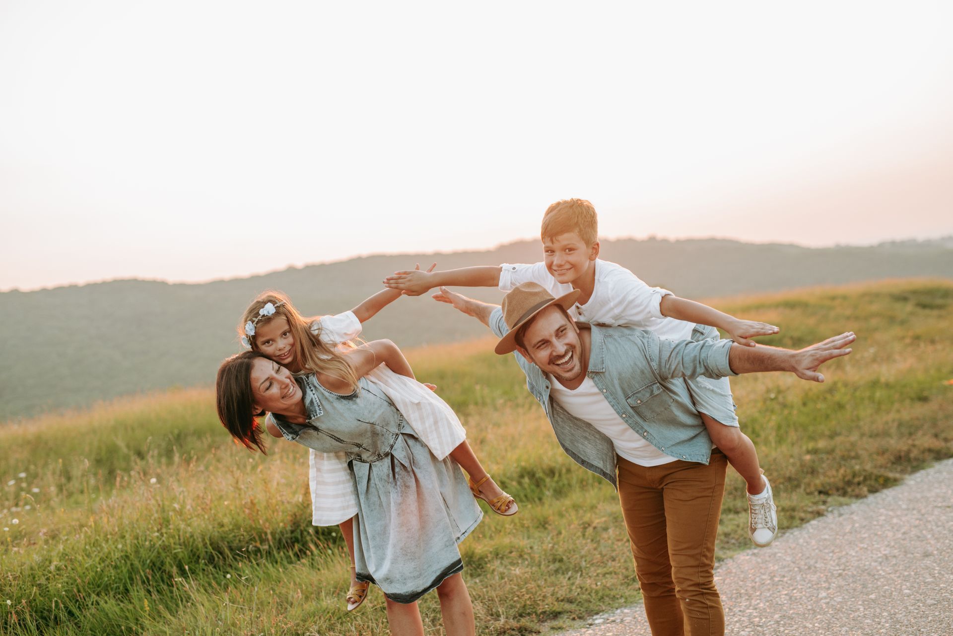 Une famille heureuse