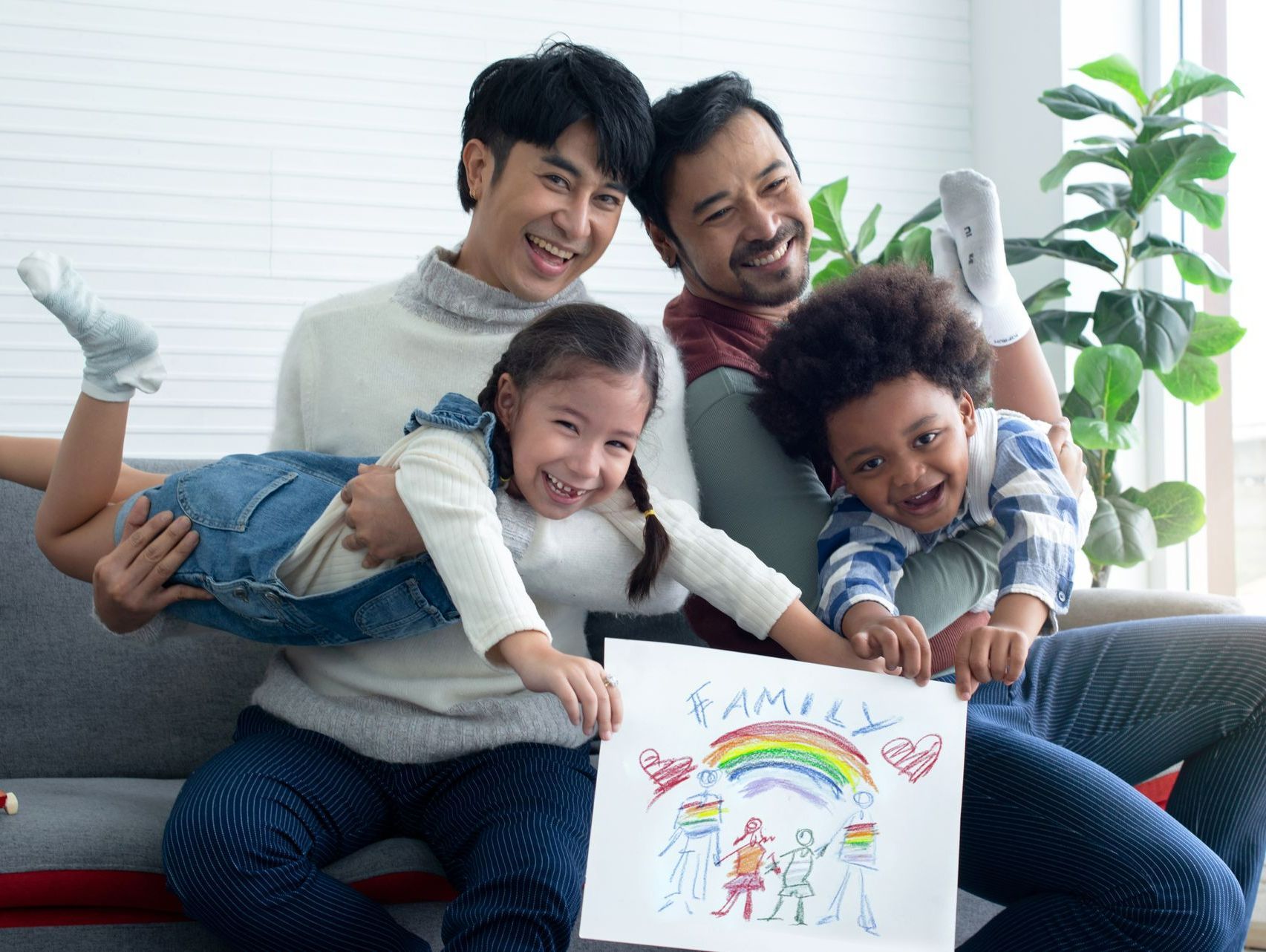 Famille homoparentale avec des enfants