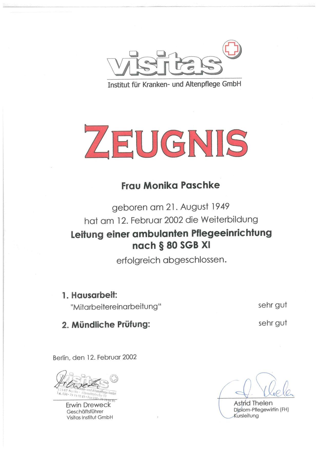 Zeugnis