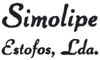 Texto da Simolipe Estofos, Lda. em fonte estilizada e elegante.