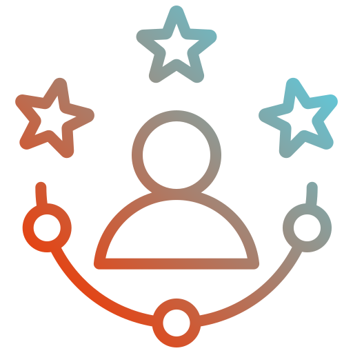 Icon Person und drei Sterne, Planungsbüro Dettmer