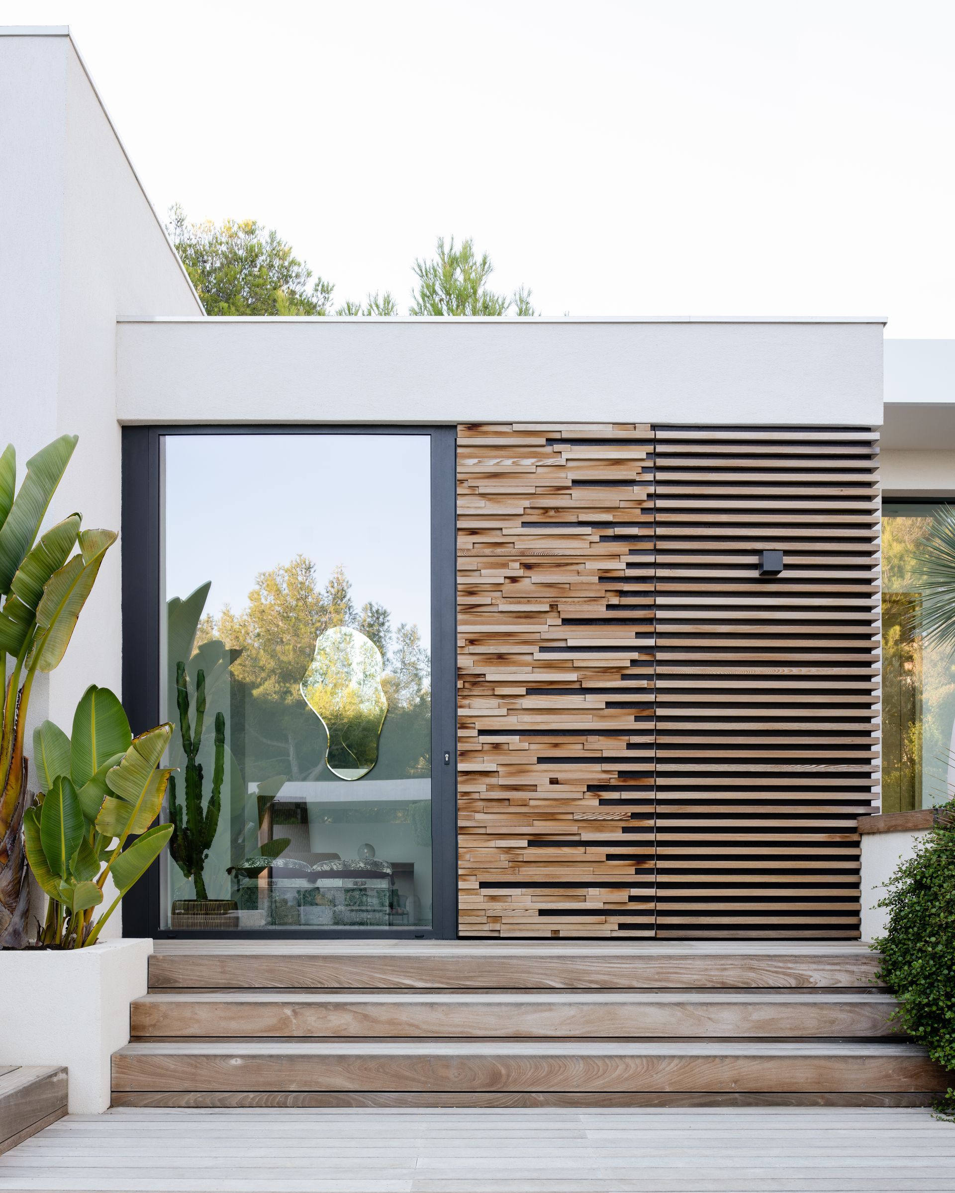 Façade en bois d'une maison moderne