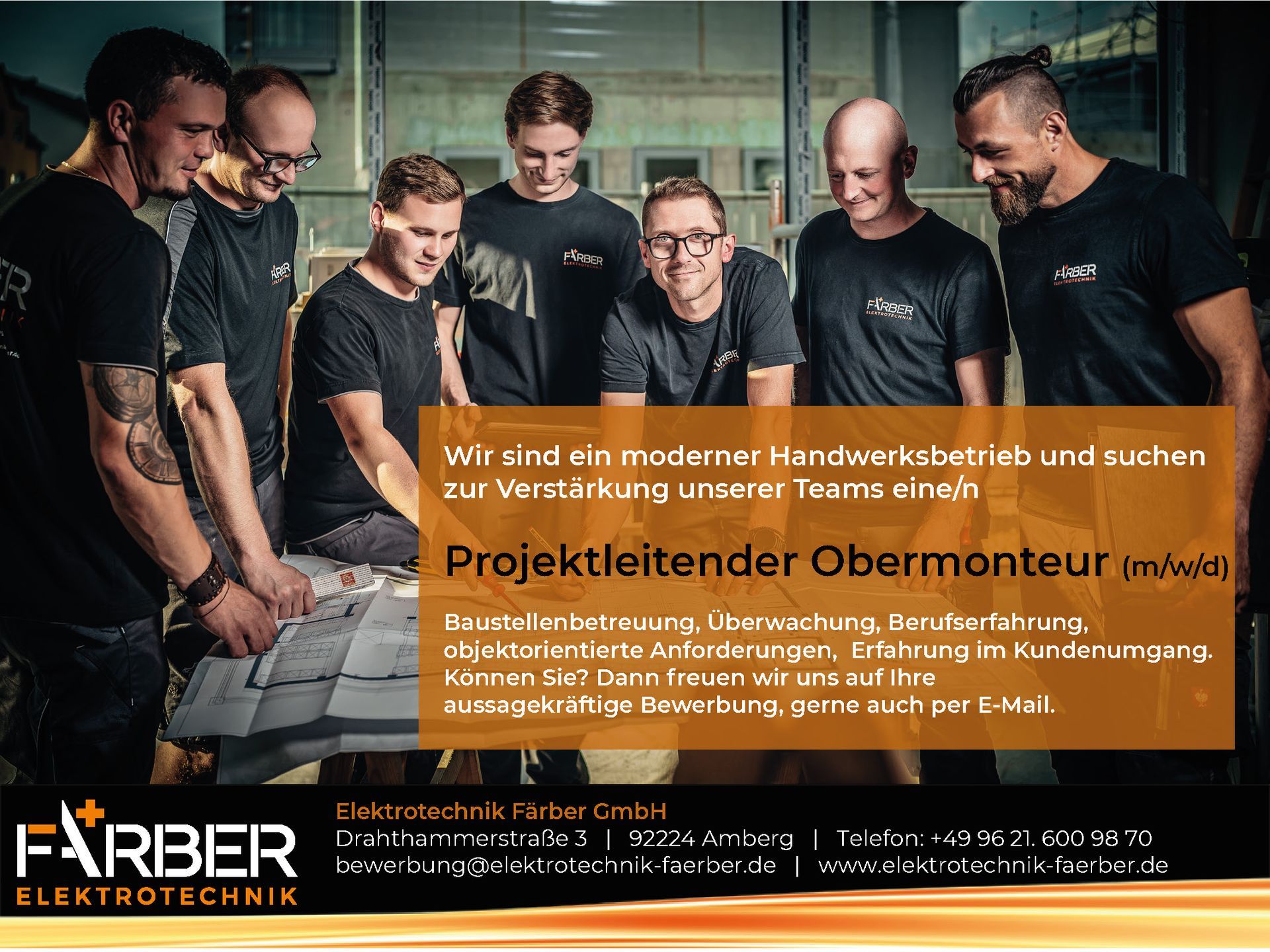 Stellenangebot von Elektrotechnik Färber GmbH: Systemplaner