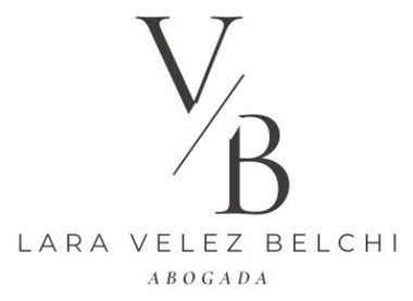 Logotipo con las letras VB estilizadas y el texto &ldquo;Lara Velez Belchi Abogada&rdquo; en negro sobre blanco.