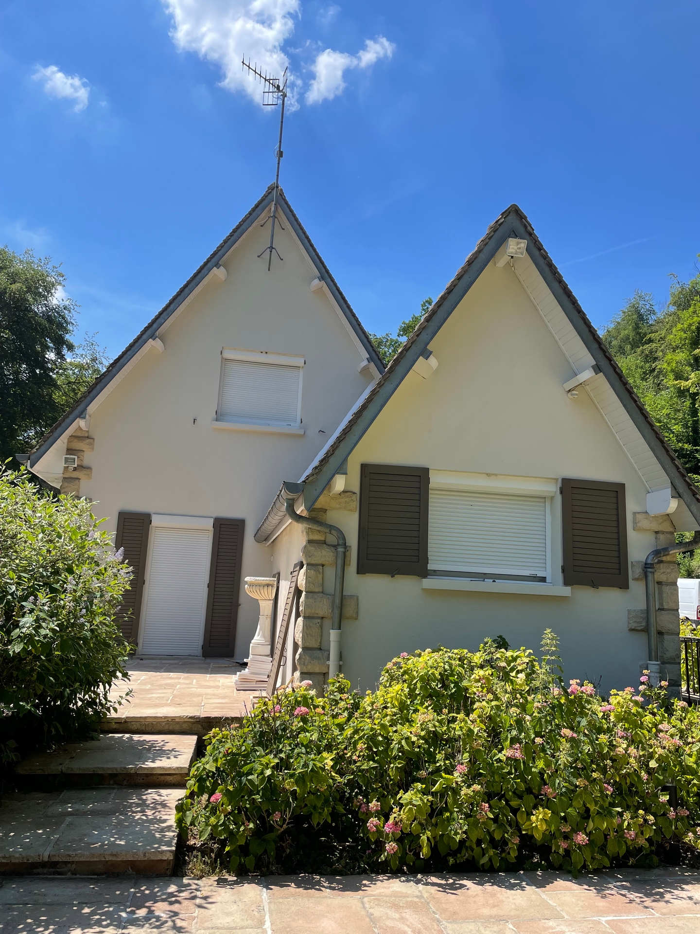Façade avec enduit décoratif