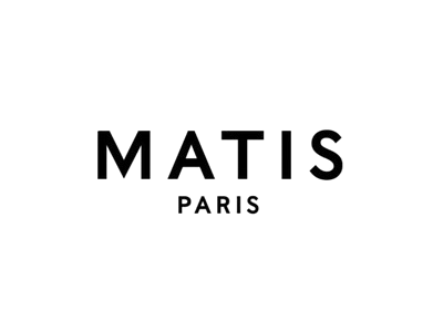 Logotipo de MATIS PARIS en texto negro sobre fondo blanco.