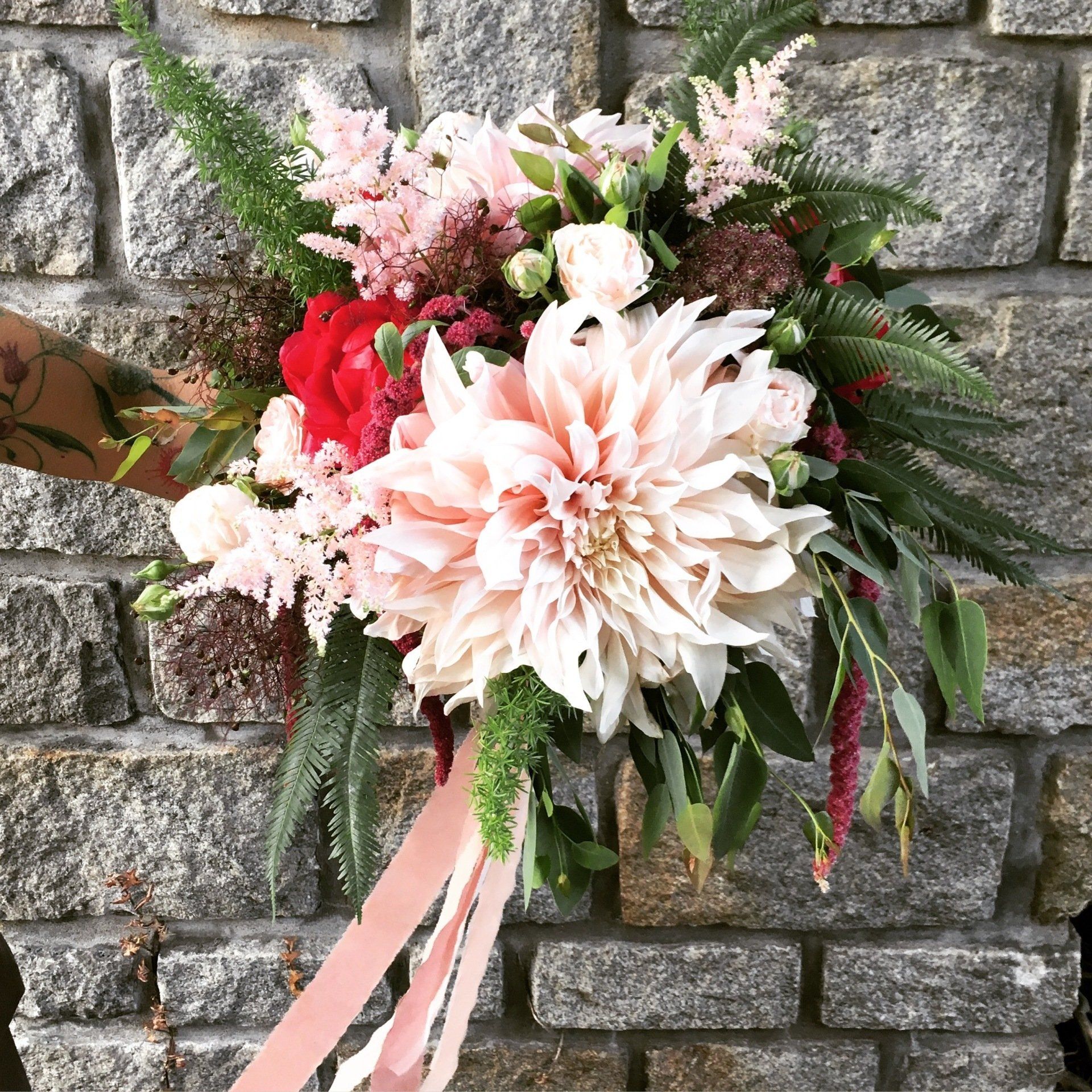 Bouquet de mariée coloré