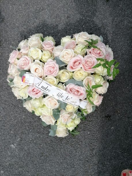 Coeur de fleur pour un deuil