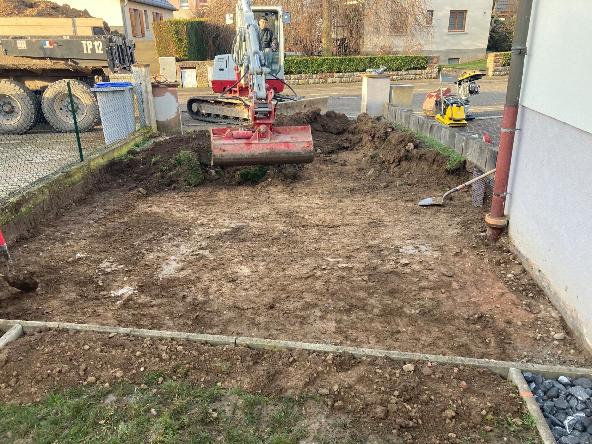 Chantier d'aménagements extérieurs