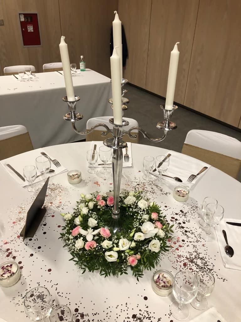 Chemin de table fleurs