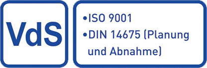 VdS ISO 9001 DIN 14675 (Planung und Abnahme)