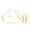 Un dibujo de una nube sobre un fondo blanco.