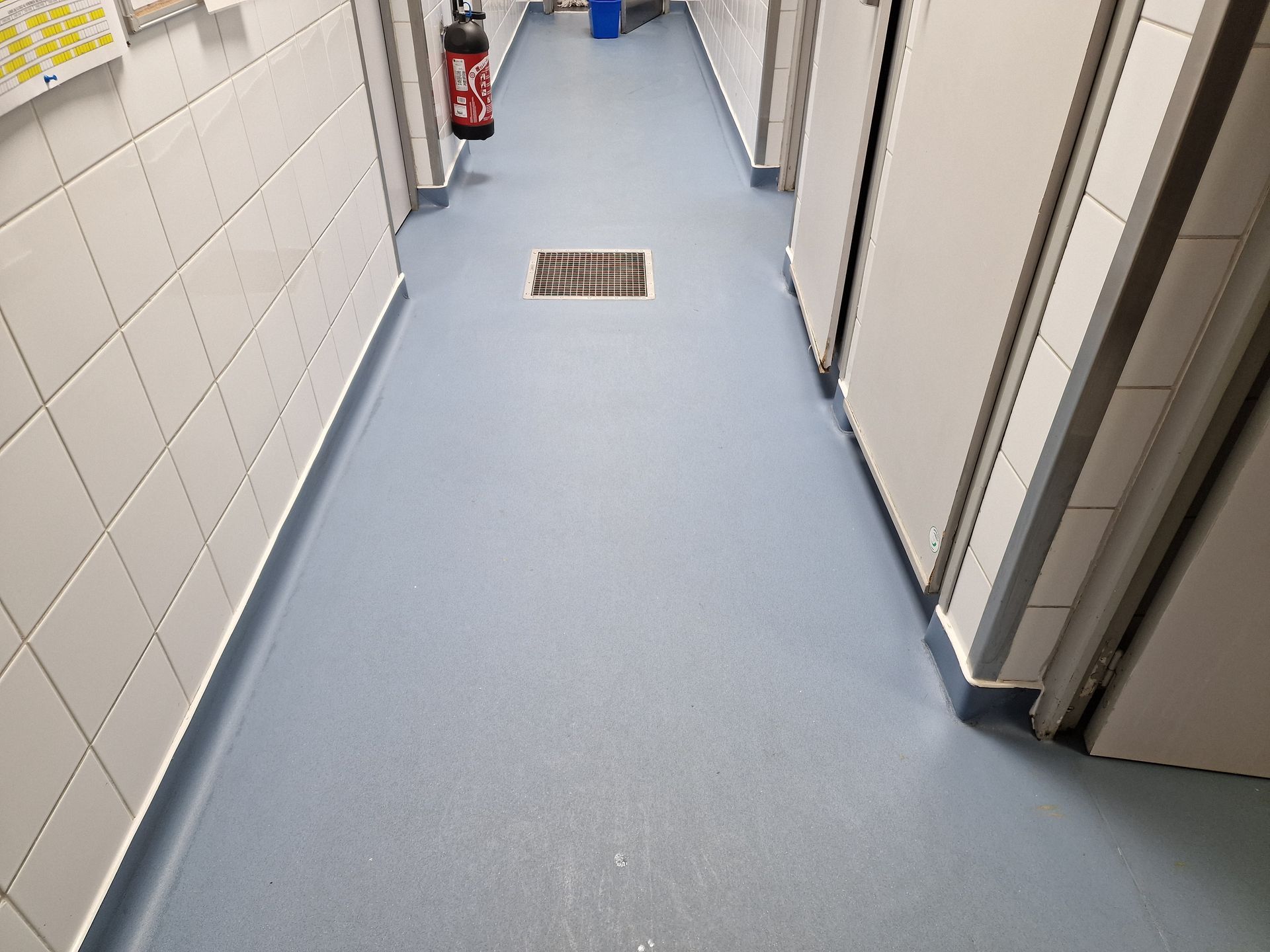 Nettoyage d'un couloir