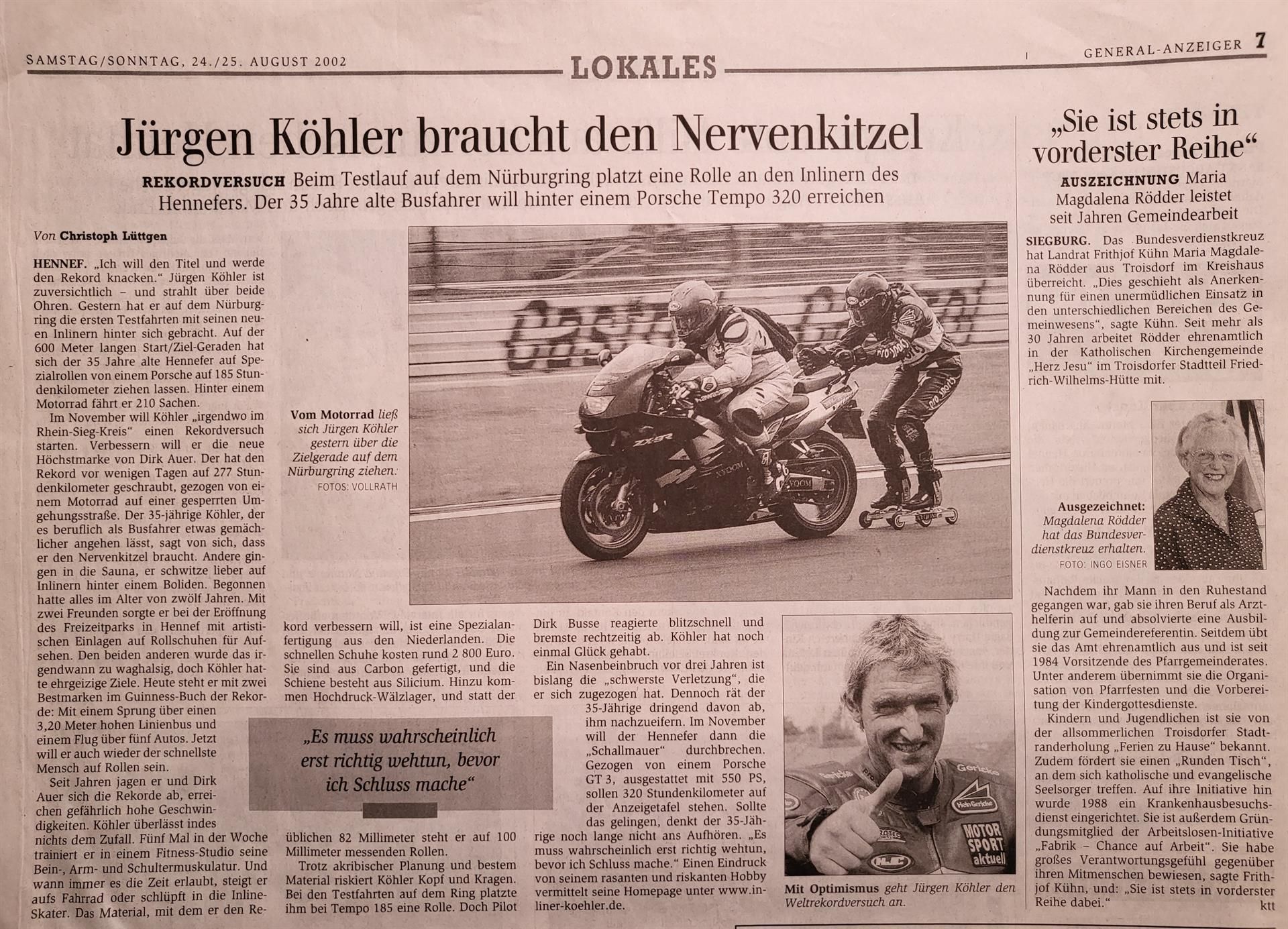 Pressebericht über Jürgen Köhler