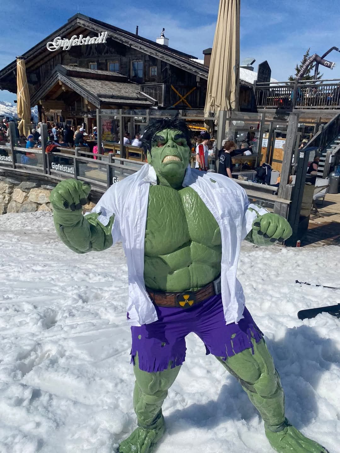 Hulk Cosplay Figur mit Rollenbilder Muskeln