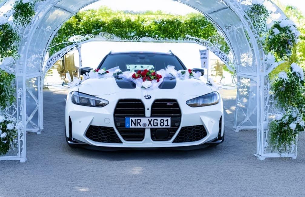 BMW M3 Touring Competition als Hochzeitsauto Front