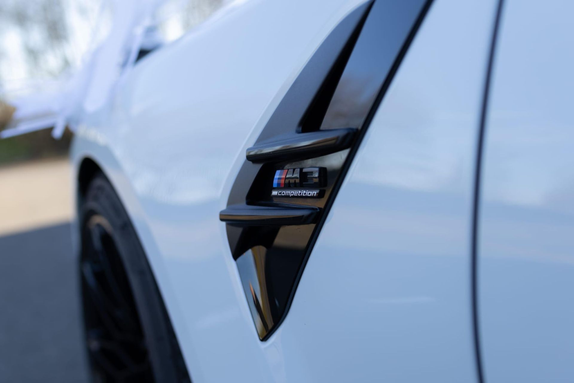 BMW M3 Touring Competition als Hochzeitsauto Detail außen 