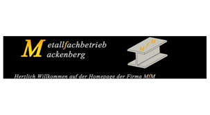 Ein Logo für den Metallfachbetrieb Ackenberg mit dem Bild eines Metallträgers