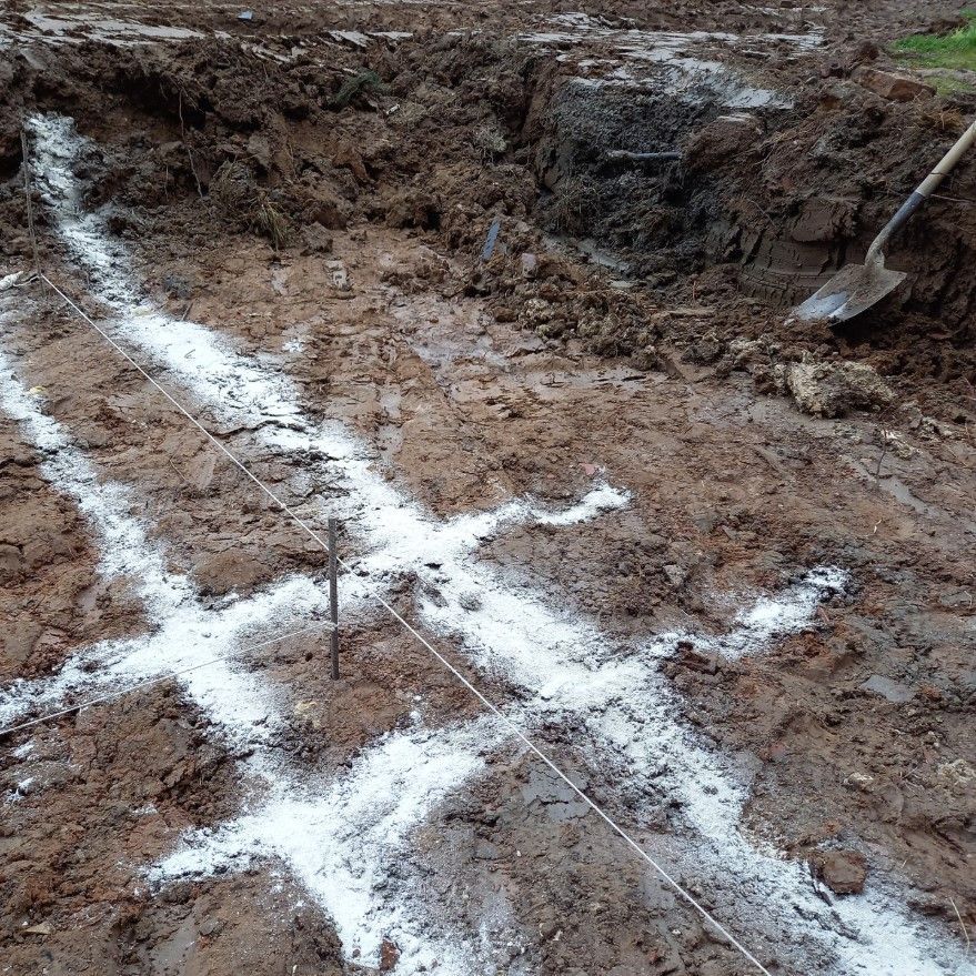 Replanteo de cimentación paraobra nueva