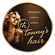 Logotipo redondo de sal&oacute;n de belleza en color marr&oacute;n dorado con el retrato de una mujer