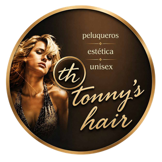 Logotipo redondo de sal&oacute;n de belleza en color marr&oacute;n dorado con el retrato de una mujer